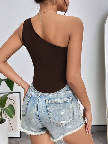 Asymmetrisk Blus för Dam i Slim Fit – Lätt Polyester, Modern Design för Vardags- och Festbruk 5