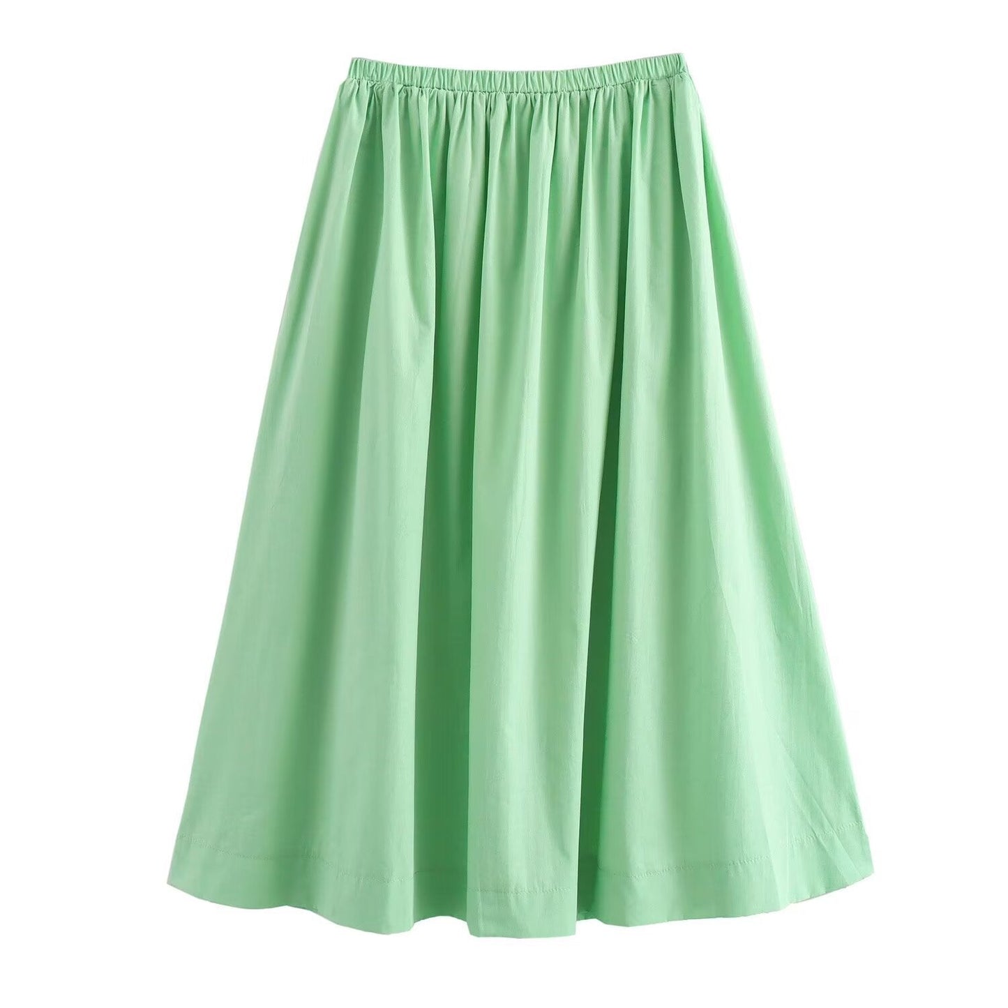 Dam Midi Kjol A-linjeformad Polyester-6