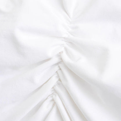 Kvinnors Wrap Top Hög Krage Andningsbart Tyg-4