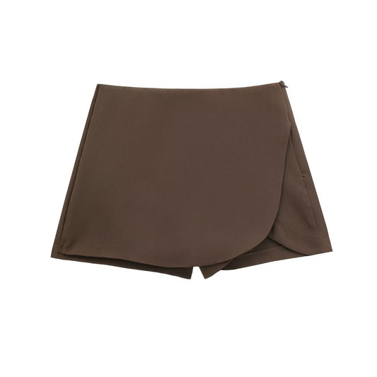 Dam Slim-fit Höga Midjabyxor i Streetwear Stil Elastiskt Material-1