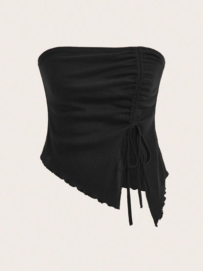 Festtoppar Dam Stropplös Smal Fit Elastiskt Tyg-5