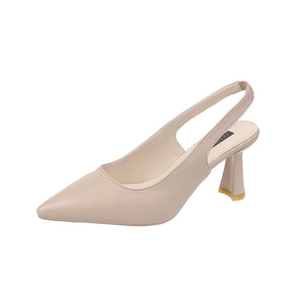 Kvinnor Slingback Pumpar Spetsig Design Hållbart Material 7