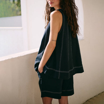 Dam Tvådelad Set Riven Denim Avslappnad 4