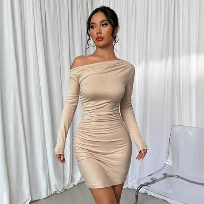 Dam Maxiklänning Asymmetrisk Bodycon Polyester Spandex-4