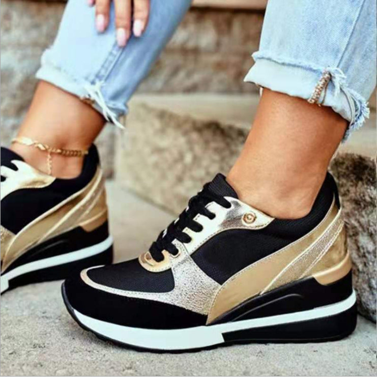 Variant image for Kvinnors Sneakers Sportiga Metalliska Detaljer Vadderad Sula-1