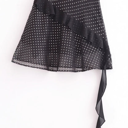 Dam Miniklänning Skjortstil Patchwork Polyester-4