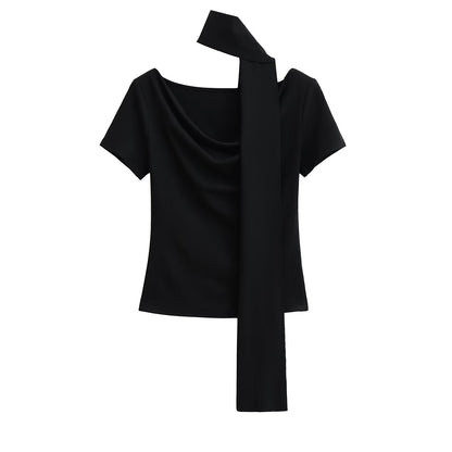 Variant image for Dam Topp Draperad med Halsduk Mjuk Stretchblandning-13