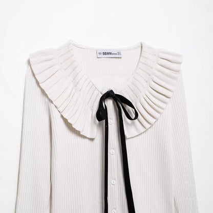 Kvinnors Kappa Rüschig Detalj Polyester-3