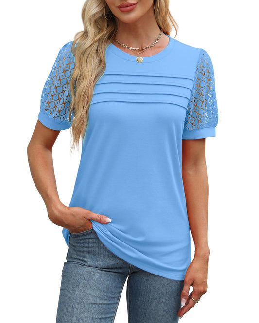 Dam T-shirt Löst Sittande Kortärmad 100% Bomull-1