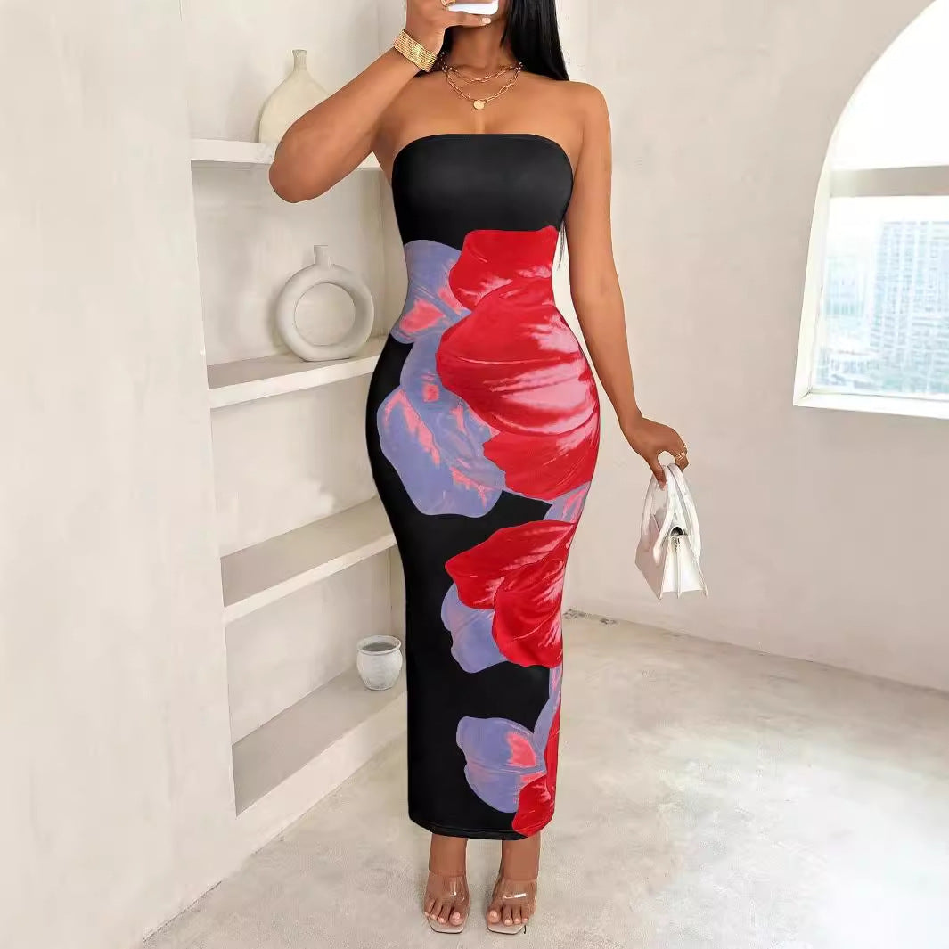 Dam Klänning Off-Shoulder Slim Fit Polyester Elegant och Tidlös-6