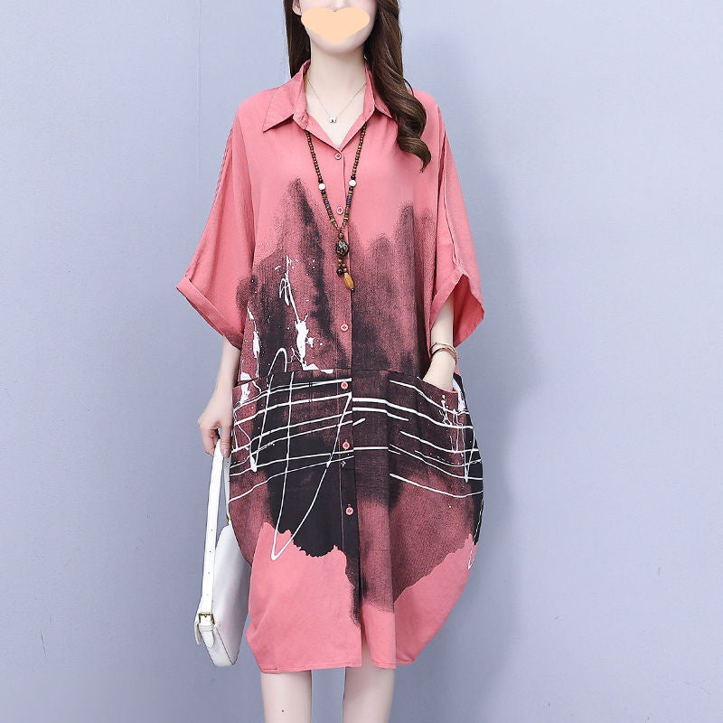 Dam Klänning Tunika Modern Design Polyester-5