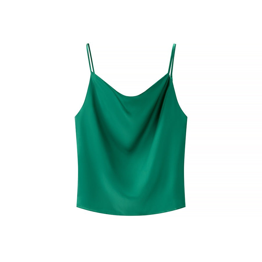 Dam Satin Topp Justerbara Spaghetti Band Elegant 3