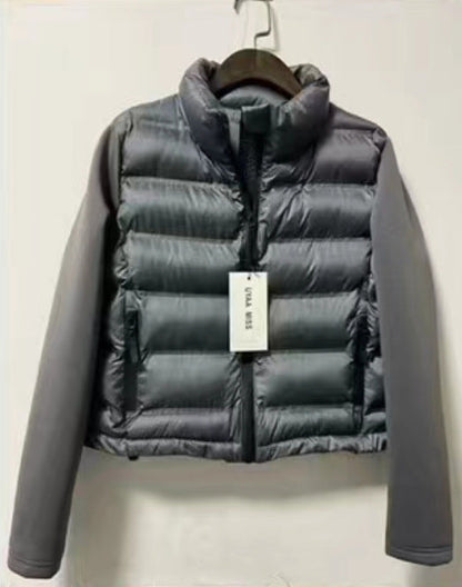 Damjacka Kort Vadderad Polyester Färgblockerad-2