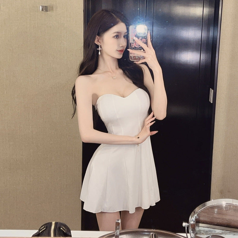 Variant image for Kvinnors Kort Klänning Off-Shoulder Minimalistisk 100% Polyester-1