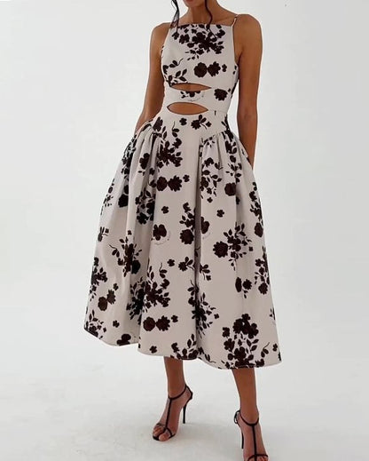 Damklänning A-Linje Lång Polyester Tidlös Stil-3