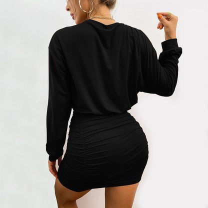 Kvinnors Bodycon Klänning Långärmad Polyester 3