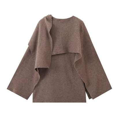 Kvinnors Tröja Asymmetrisk Drapering Mjuk Tyg-3