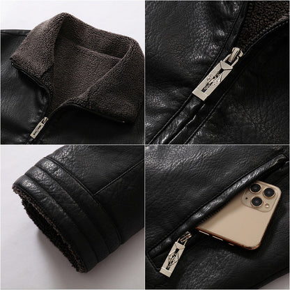 Damjacka Modern Stil Veganläder med Mjuk Sammet-3