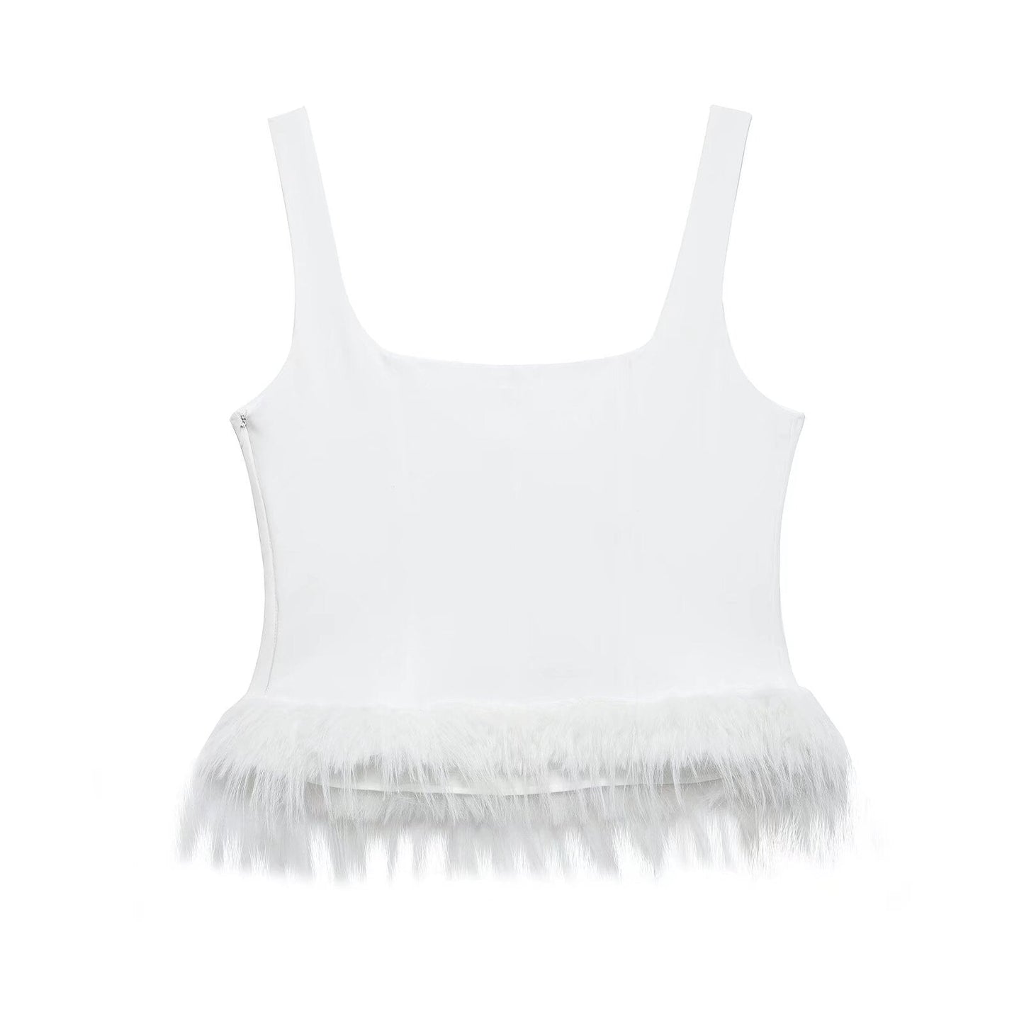 Dam Tank Top Slim Fit Elastisk Polyester-1