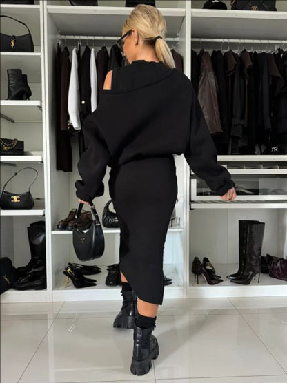 Damklänning Midi Polyester med 3D-Effekt-5