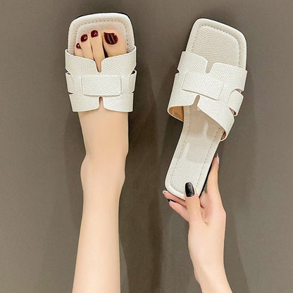 Dam Sandaler Tvärdesign Glänsande Syntetiskt Material 8