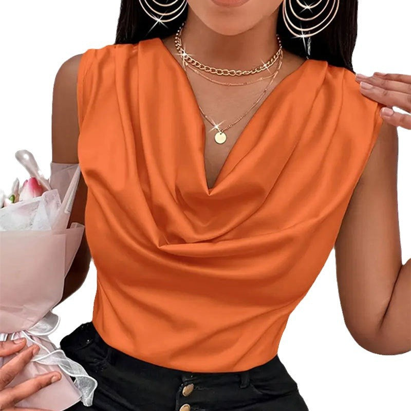 Elegant Festtopp med Samlad Hals i Mjukt Tyg – Perfekt för Vardag och Fest, Finns i S-XL 6