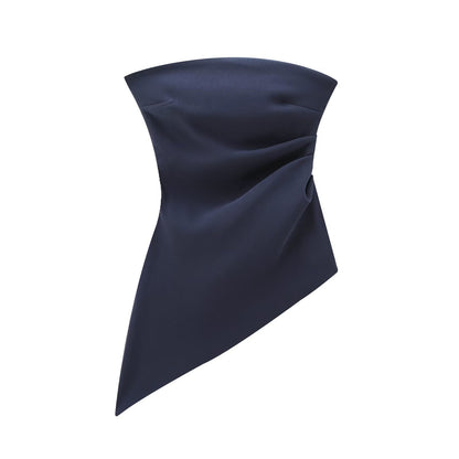 Snygga Damtoppar – Asymmetrisk Ärm- och Rundhalsad Topp i Polyester för Vardag och Fest 8