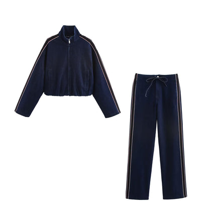 Dam Denimjacka Set Randig Denim-2