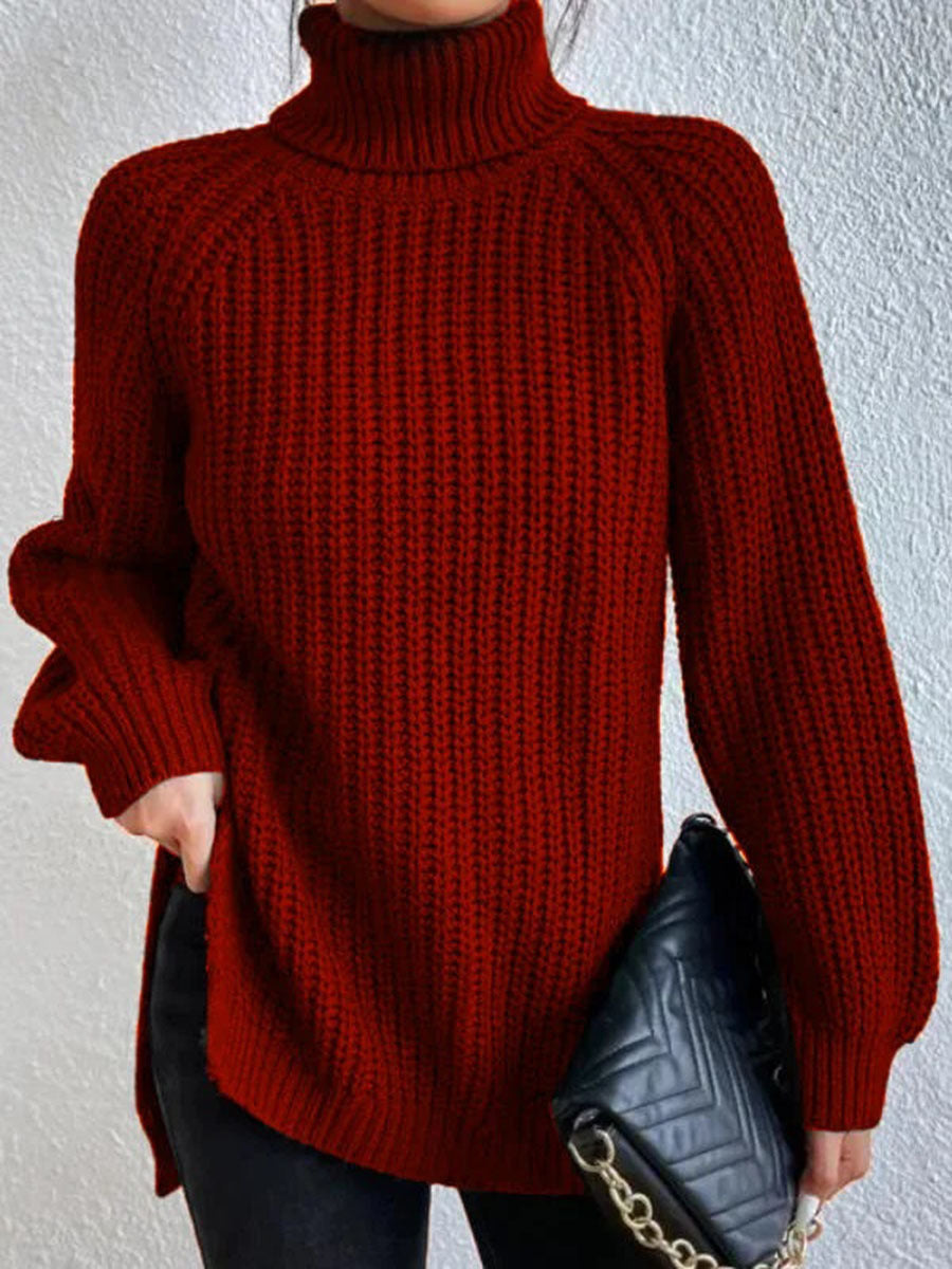 Kvinnors Jumper Enkel Linne Snygg-3