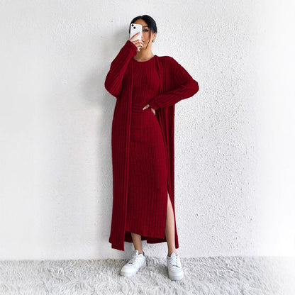 Kvinnors Tvådelad Klänningsuppsättning Minimalistisk Polyester-4