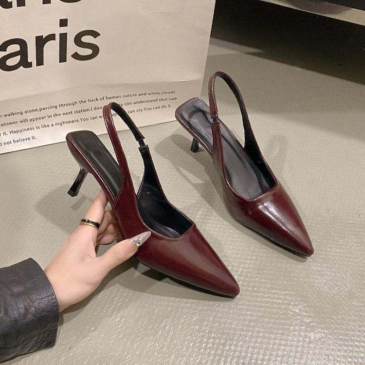 Kvinnors Slingback Pumpar Leopardmönster Syntetiskt Läder Blockklack 2