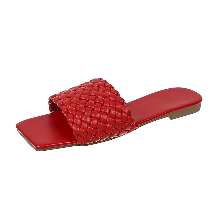 Kvinnors Öppna Mules Flätad Design Textil Sula-6