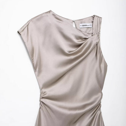 Fina Dam Klänningar A-Line med Vikbar Design Polyester Midi-4