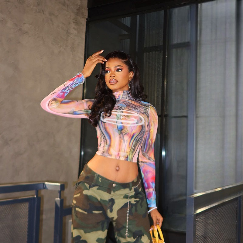 Svart Polotröja Dam Modern Design Långärmad Högkvalitativt Tyg-2