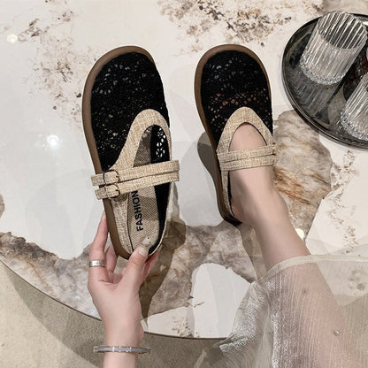 Dam Tofflor Blommig Design Mjuk Textil-4