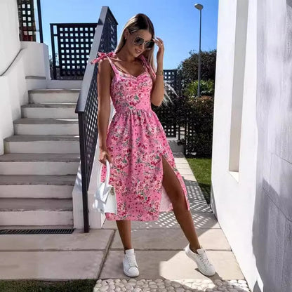 Variant image for Maxiklänning Dam Ärmlös A-linje Polyester Med Slits-6