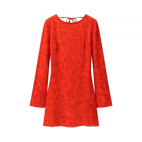 Damklänning Jonk Design Elegant Rund Halsringning Figur-Hugging Andningsbart Tyg-1