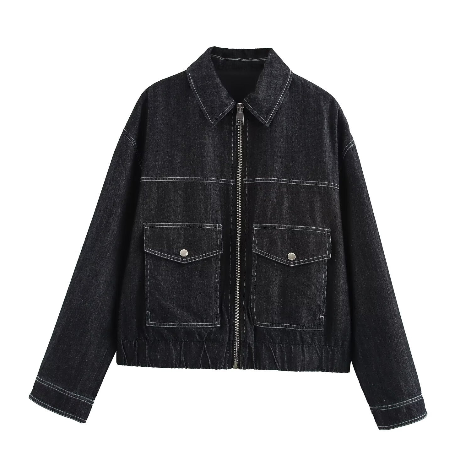 Variant image for Damjacka Denim Polyester Regelbundna Ärmar-1