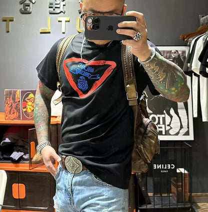 Herr T-Shirt Kvalitets Stretchig Is-Silke och Bomull för Träning och Vardagsbruk 2