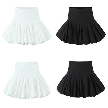 Kvinna Kort A-linjeformad Kjol Tvåfärgad Polyester-2