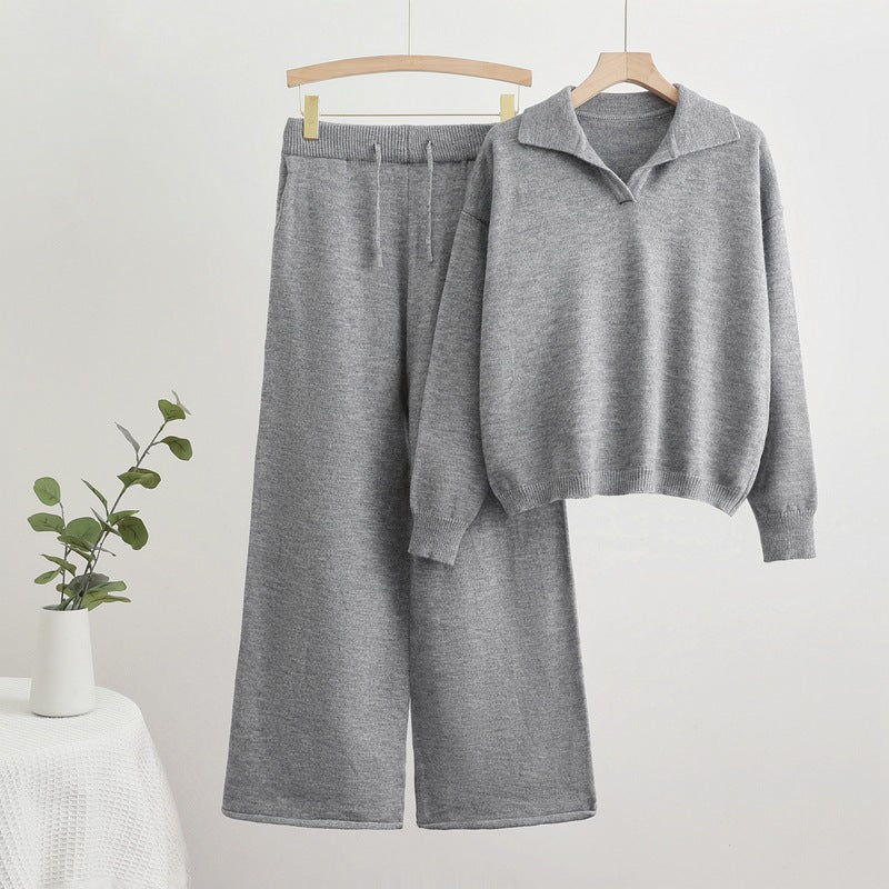 Dam Sportdräkt Set Urban Look Viskos Långärmad Topp och Långa Byxor-4