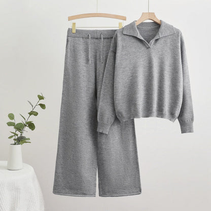 Dam Sportdräkt Set Urban Look Viskos Långärmad Topp och Långa Byxor-4