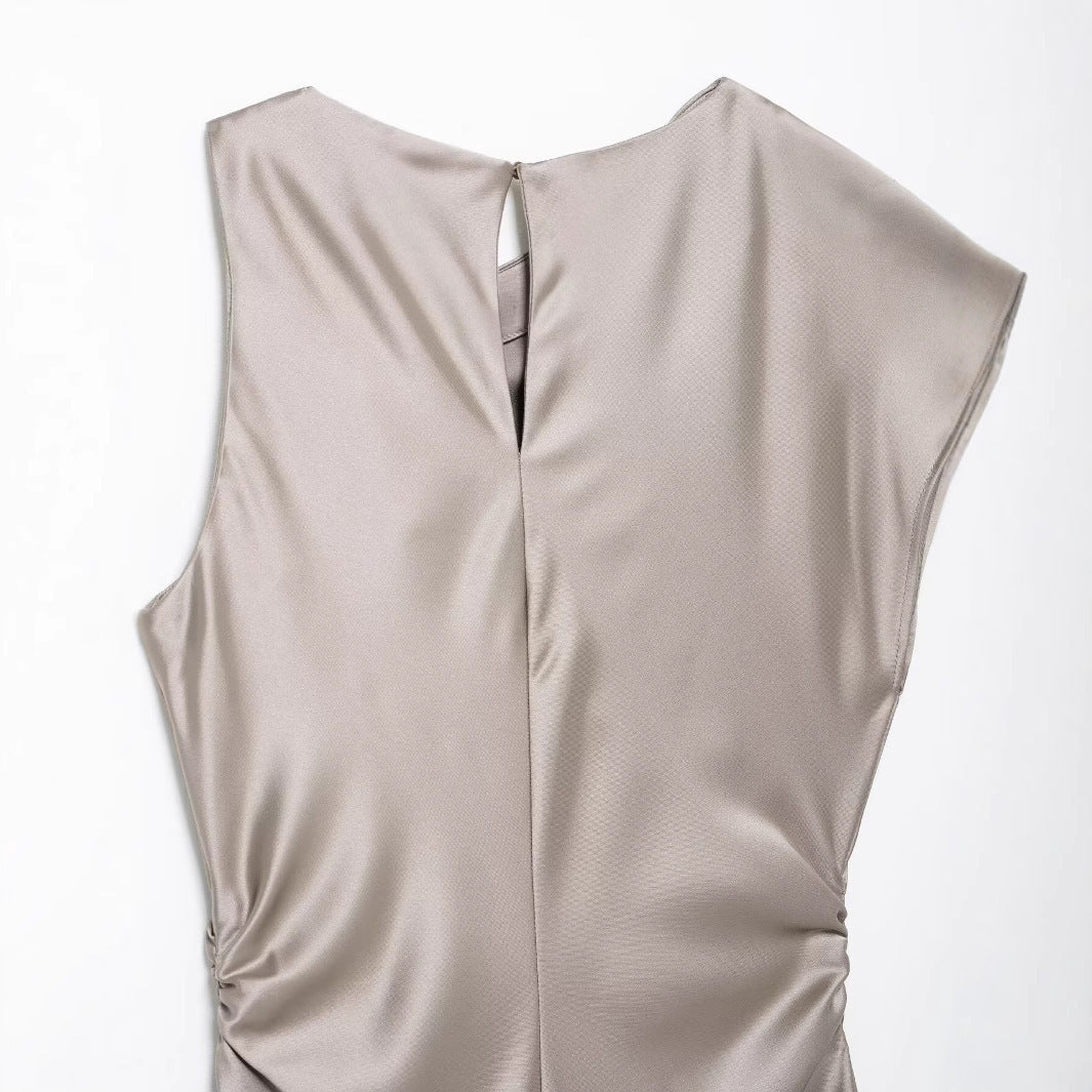 Fina Dam Klänningar A-Line med Vikbar Design Polyester Midi-5