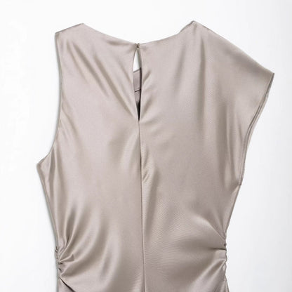 Fina Dam Klänningar A-Line med Vikbar Design Polyester Midi-5