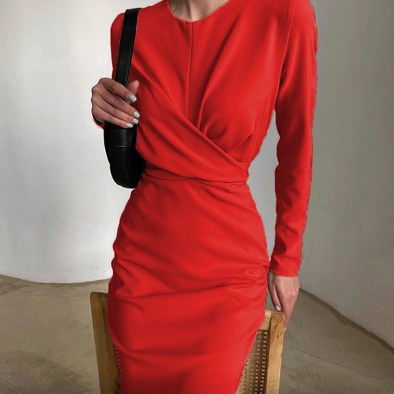 Variant image for Kvinnors Bodycon Klänning Hög Midja Polyester A-linjeformad-31
