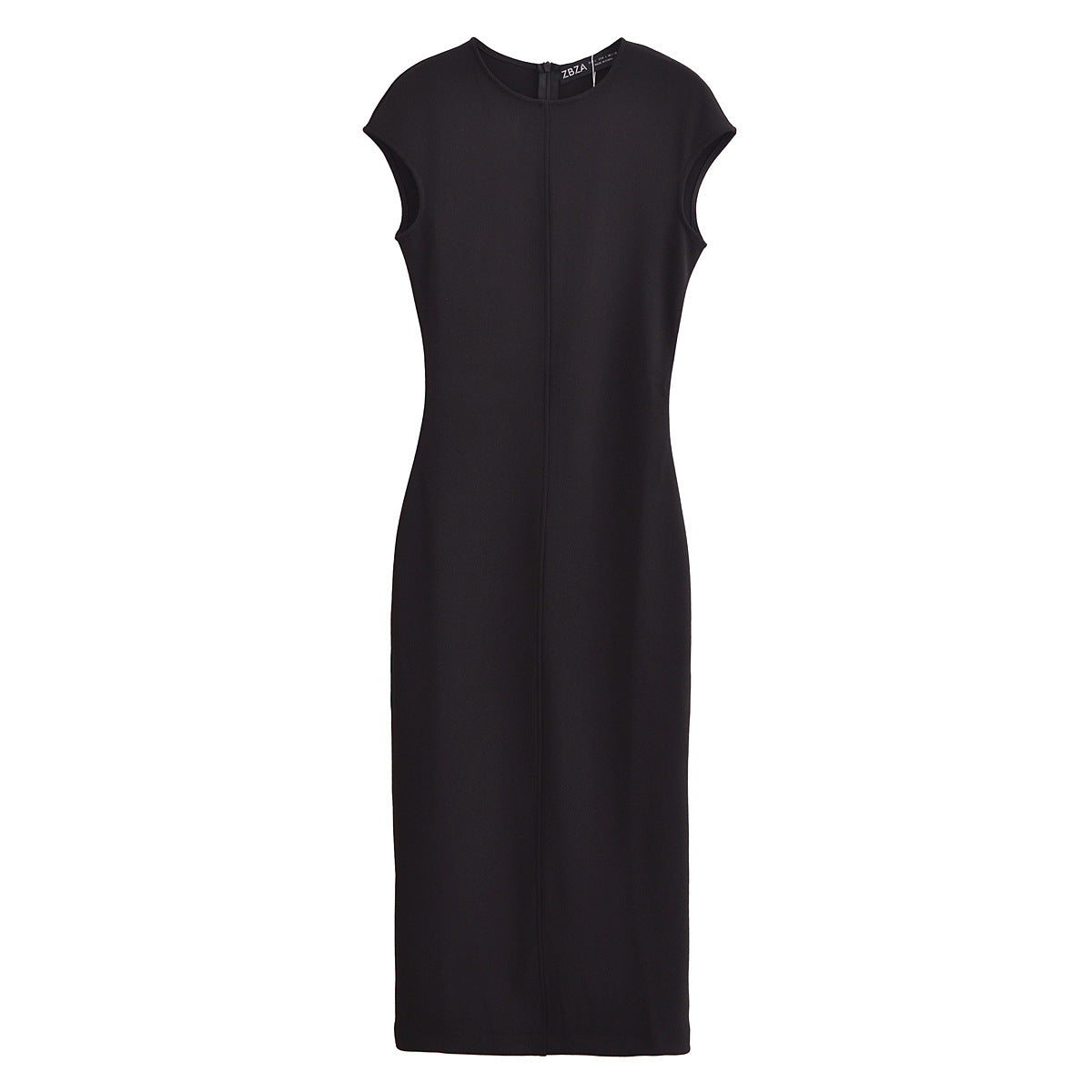 Dam Klänning Midi Rundhalsad Chiffong Elegant Fina Dam Klänningar-3