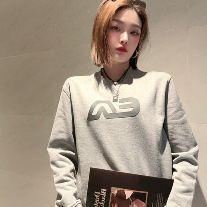 Herr Tröja Rund Hals Långa Ärmar 100% Bomull Tungvikt-3