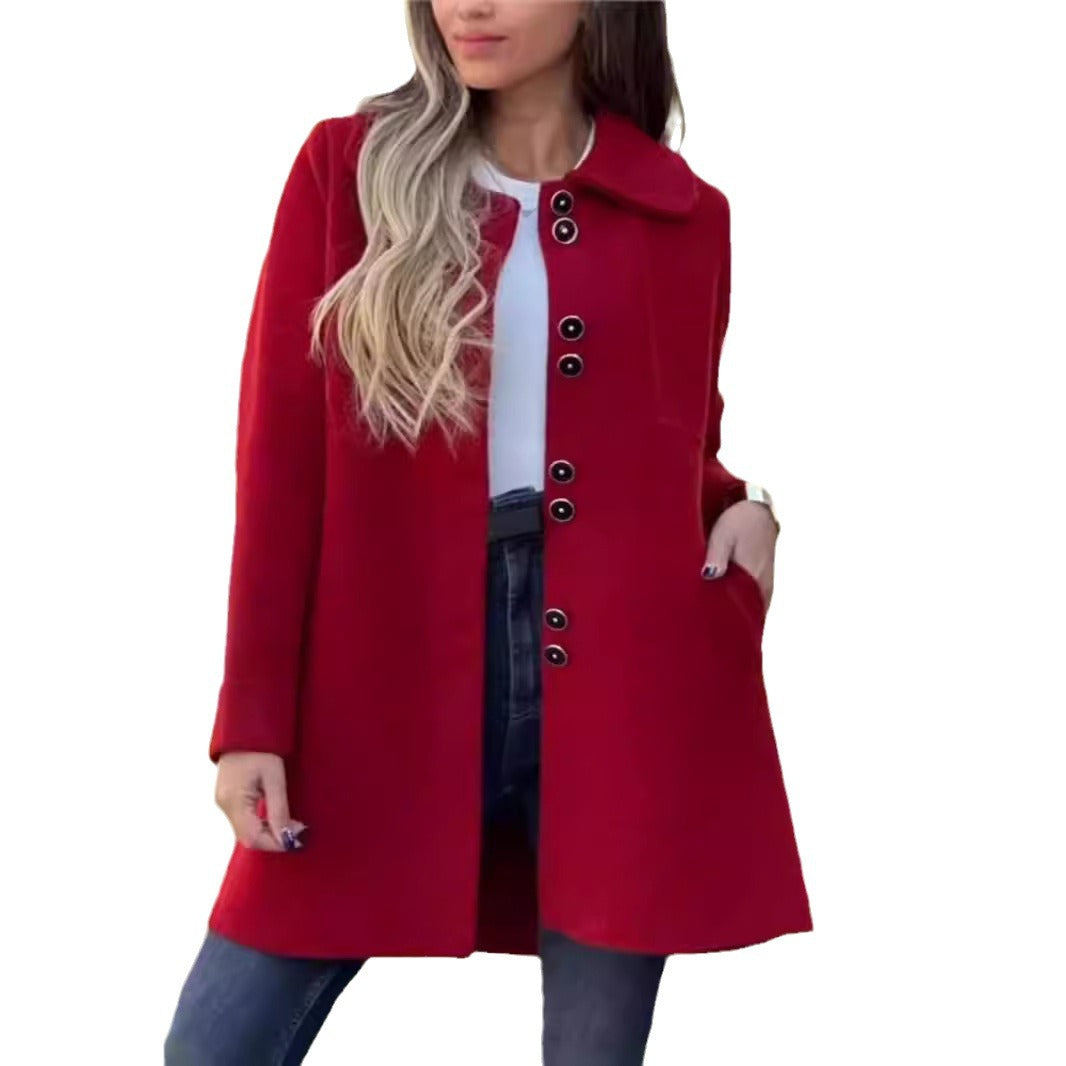 Dam Kappa En-rads Fleece Normal Längd Polyester Spandex-4