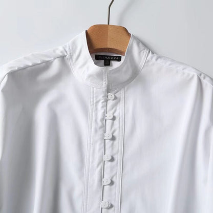 Dam Skjorta Långärmad Monokrom 100% Bomull-3