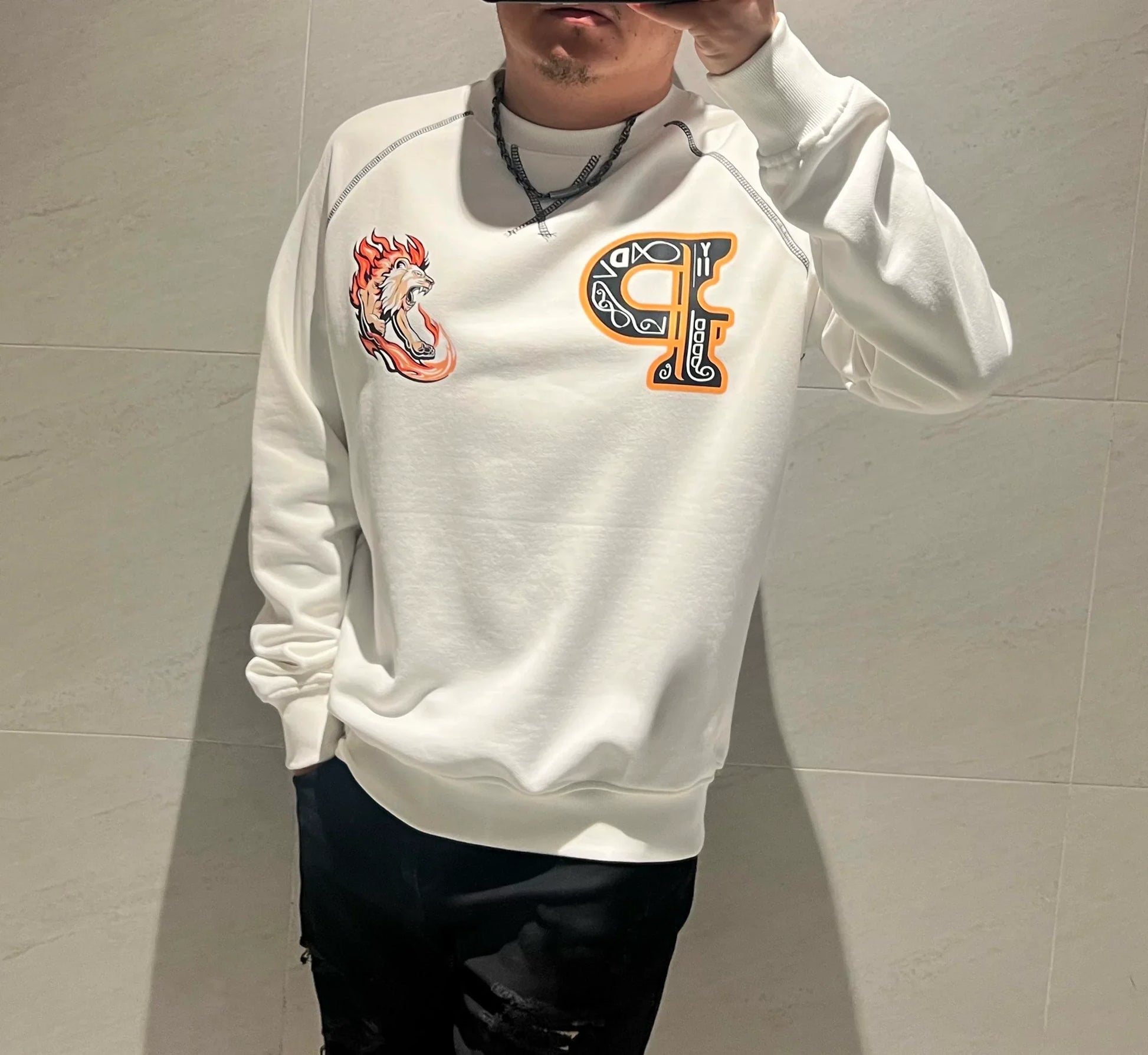 Herr Långärmad T-shirt Rundhalsad 100% Bomull-1